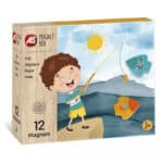 AS MAGNET BOX FISH 12 EDUCATIONAL WOODEN 1029-64040