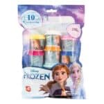 DOUGH DISNEY FROZEN POLYBAG WITH 10 POTS AND 3D CAPS 280GR 1045-03598