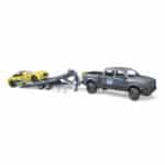 BRUDER RAM 2500 WITH RACING ROADSTER 02504