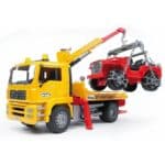 BRUDER MAN TGA BREAKDOWN TRUCK WITH CROSS COUNTRY VEHICLE 02750