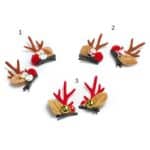 XMAS REINDEER HAIRCLIPS 3ASST 7CM