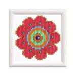 DIAMOND DOTZ FLOWER WITH FRAME DD1.008F