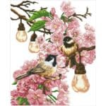 DIAMOND DOTZ - CHERRY BLOSSOMS CHICKADEES DD11.006