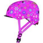 GLOBBER HELMET ELITE LIGHTS XS/S 48-53CM PINK FLOWERS 507-110