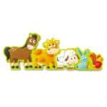HAPE HAPPY PUZZLES WOODEN PUZZLES NUMBERS AND FARM ANIMALS E1628