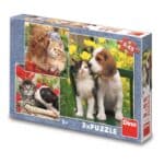 DINO PUZZLES CAT AND DOG 3X55 33537