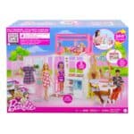 BARBIE DOLLHOUSE WITH 2 LEVELS 4 PLAY AREAS HCD47