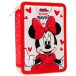 MINNIE DOUBLE DECKER PENCIL CASE FILLED 15x5x21
