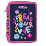 MUST DOUBLE DECKER PENCIL CASE FILLED 15X5X21 SPREAD YOUR LOVE 585550