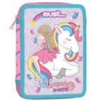 MUST DOUBLE DECKER PENCIL CASE FILLED 15X5X21 MAGIC RAINBOW 585822