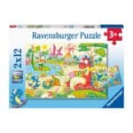 RAVENSBURGER 2X12 PUZZLE DINOS 05246