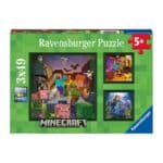 RAVENSBURGER 3X49 PIECES PUZZLE MINECRAFT BIOMES 05621