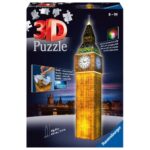 RAVENSBURGER 3D PUZZLE NIGHT EDITION 216 PCS BIG BEN 12588