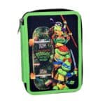 GIM DOUBLE PENCIL CASE NINJA TURTLES MOVIE 18X15X4 334-27100