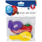 STYLEX BALLOONS HAPPY BIRTHDAY 6 PCS