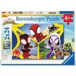 RAVENSBURGER 2X24 PIECES PUZZLE SPIDEYFRIENDS 05729