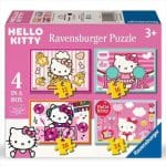RAVENSBURGER 4 IN BOX PUZZLE HELLO KITTY 12004158