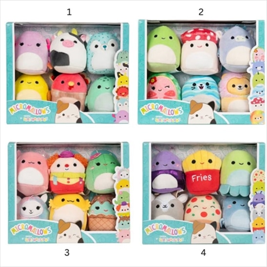 MICROMALLOWS – SET OF 6PCS 6CM SQUISHMALLOWS SQMM0008