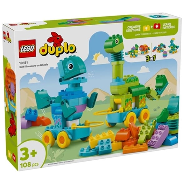 LEGO 10451 DUPLO - 3IN1 DINOSAURS ON WHEELS