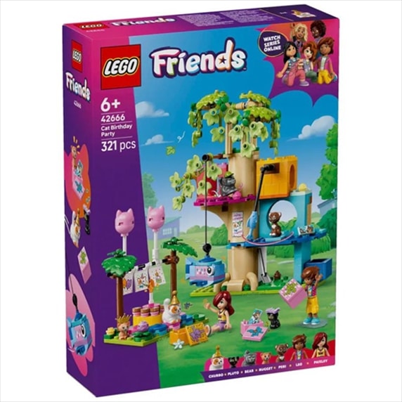 LEGO 42666 FRIENDS - CAT BIRTHDAY PARTY  TREE HOUSE