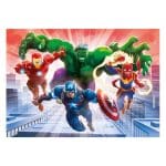 CLEMENTONI PUZZLE 104 MAXI SUPER COLOUR GLOWING LIGHTS AVENGER 27554 - Image 2