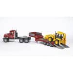 BRUDER MACK GRANITE LOW LOADER AND JCB 4CX 02813 - Image 2