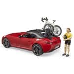 BRUDER ROADSTER WITH RACING BICYCLE AND CYCLIST 03485 - Image 2