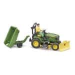 BRUDER 062104 BWORLD GARDENKEEPER WITH JOHN DEERE LAWNMOWER TRACTOR