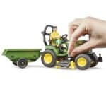 BRUDER 062104 BWORLD GARDENKEEPER WITH JOHN DEERE LAWNMOWER TRACTOR - Image 4