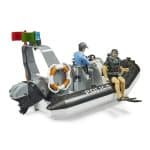 BRUDER BWORLD POLICE BOAT WITH ROTATING BEACON LIGHT 2 FIGURES AND ACC. 062733 - Image 2