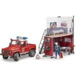 BRUDER BWORLD FIRE STATION WITH LAND ROVER DEFENDER 62701