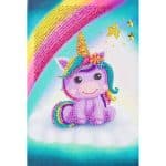 CRAFT BUDDY NOTEBOOK CRYSRAL ART UNICORN SMILE CANJ-3