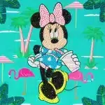 CRAFT BUDDY CARD CRYSTAL ART MINNIE ON HOLIDAY 18X18CM DNY807
