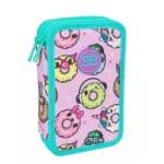 COOLPACK JUMBER 2 DOUBLE DECRER PENCIL CASE WITH EQUIPMENT HAPPY DONUTS F066665