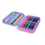COOLPACK JUMBER 2 DOUBLE DECKER PENCIL CASE WITH EQUIPMENT -PASTEL HEART 066832 - Image 2