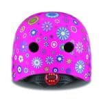 GLOBBER HELMET ELITE LIGHTS XS/S 48-53CM PINK FLOWERS 507-110 - Image 2