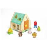 HAPE EARLY EXPLORER WOODEN CRITTER HOUSE SHAPE SORTER E0515A - Image 2