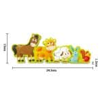 HAPE HAPPY PUZZLES WOODEN PUZZLES NUMBERS AND FARM ANIMALS E1628 - Image 2