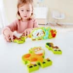 HAPE HAPPY PUZZLES WOODEN PUZZLES NUMBERS AND FARM ANIMALS E1628 - Image 3