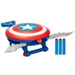 MARVELHASBRO STUDIOS CAPTAIN AMERICA BRAVE NEW WORLD NERF SKYSHOT BLASTER F9302 - Image 2