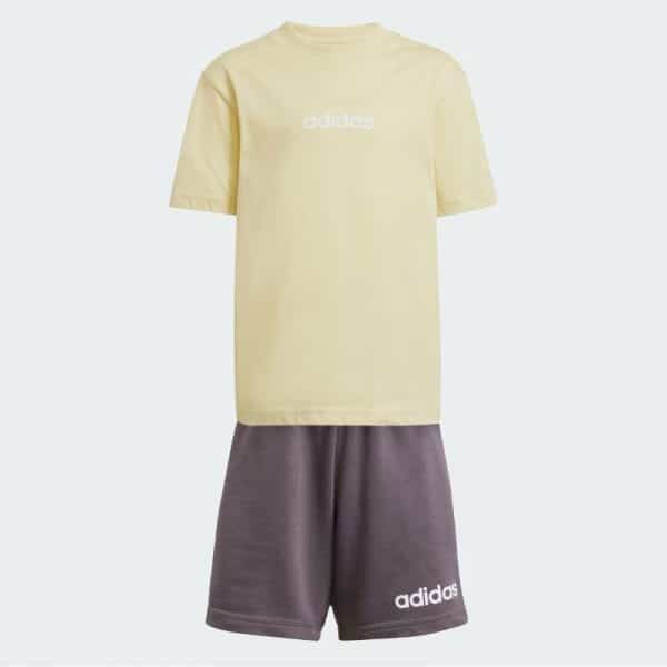 ADIDAS LITTLE KIDS LINEAR TEE SET JC9751