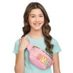 MAKE IT REAL FASHION BUM BAG WITH PATCHES 1461 - Image 4