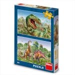 DINOSAURS PUZZLES 2X48 38167