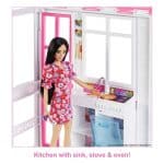BARBIE DOLLHOUSE WITH 2 LEVELS 4 PLAY AREAS HCD47 - Image 4