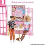 BARBIE DOLLHOUSE WITH 2 LEVELS 4 PLAY AREAS HCD47 - Image 5