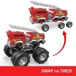 MEGA BLOKS HOT WHEELS TRUCKS FIRE VEHICLE 2IN1 HHD19 - Image 3