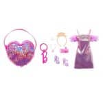 BARBIE DELUXE CLIP-ON BAG WITH SCHOOL OUTFIT AND FIVE THEMED ACCESSORIES HJT42 - Image 2