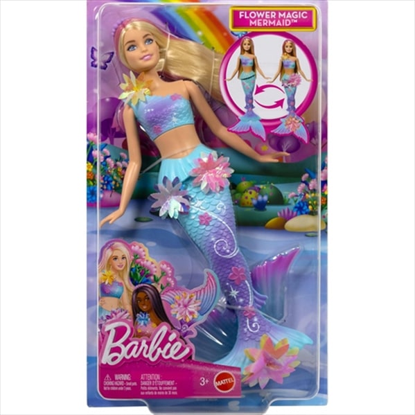 BARBIE FLOWER MAGIC MERMAID DOLL - BLONDIE JDM72