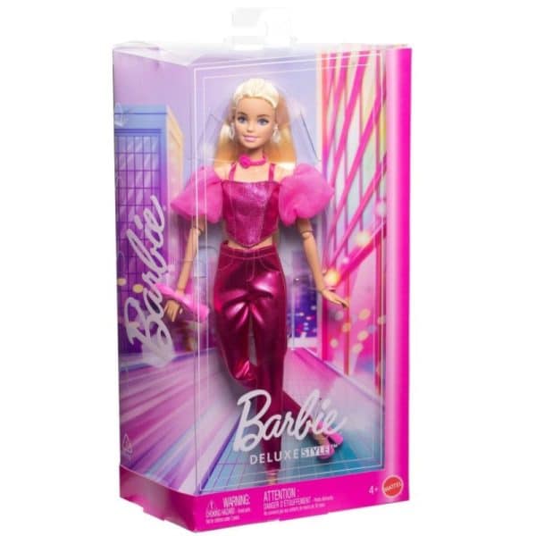 BARBIE DELUXE STYLE METALLICS -  PINK OUTFIT WITH CORSET TOP JFP40