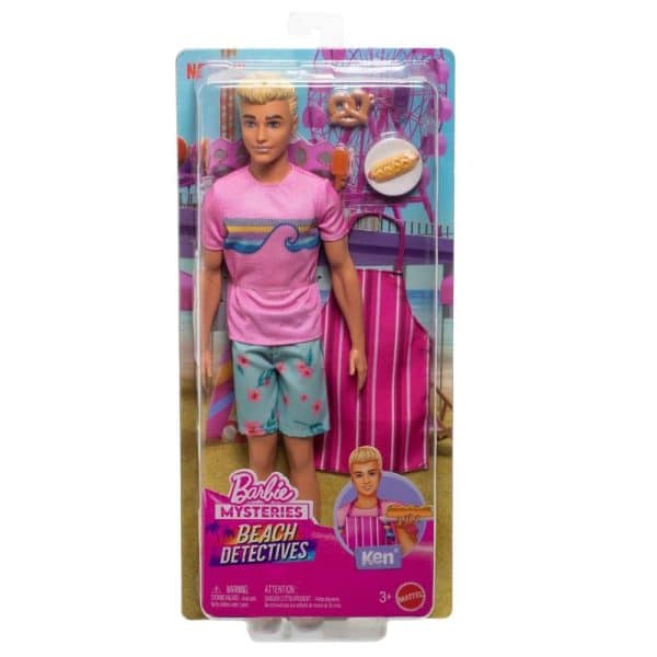 BARBIE MYSTERIES: BEACH DETECTIVES - KEN DOLL AND ACCESSORIES JFV65